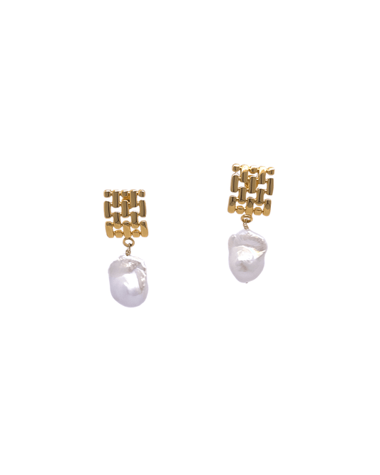 PENDIENTES PERLAS CÁLAMO