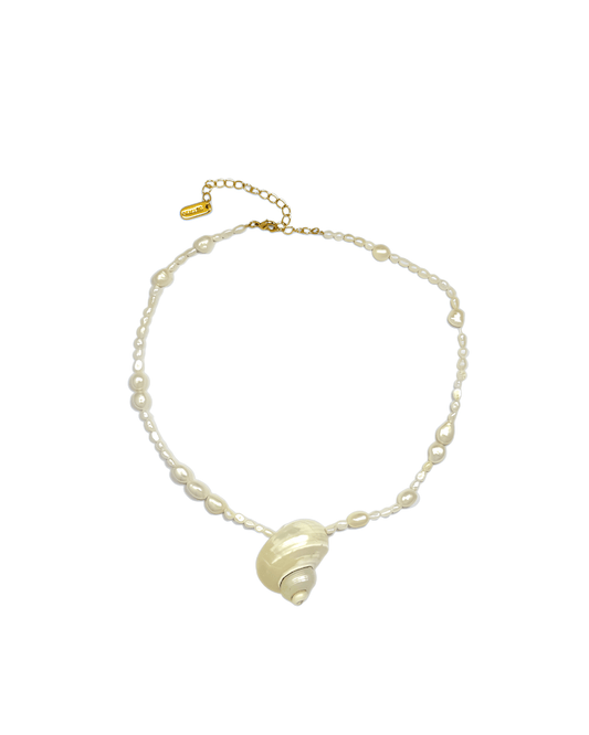 SEA PEARL AND CONCH NECKLACE