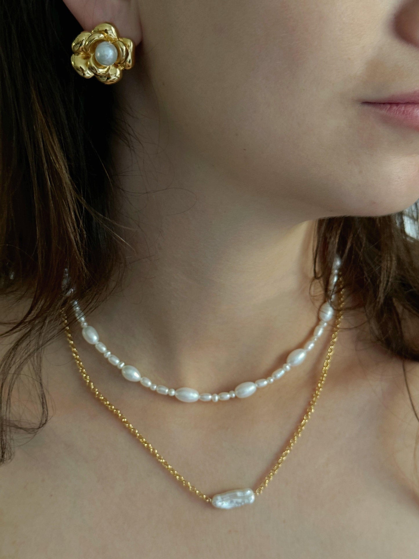 PENDIENTES PERLAS FLORAL