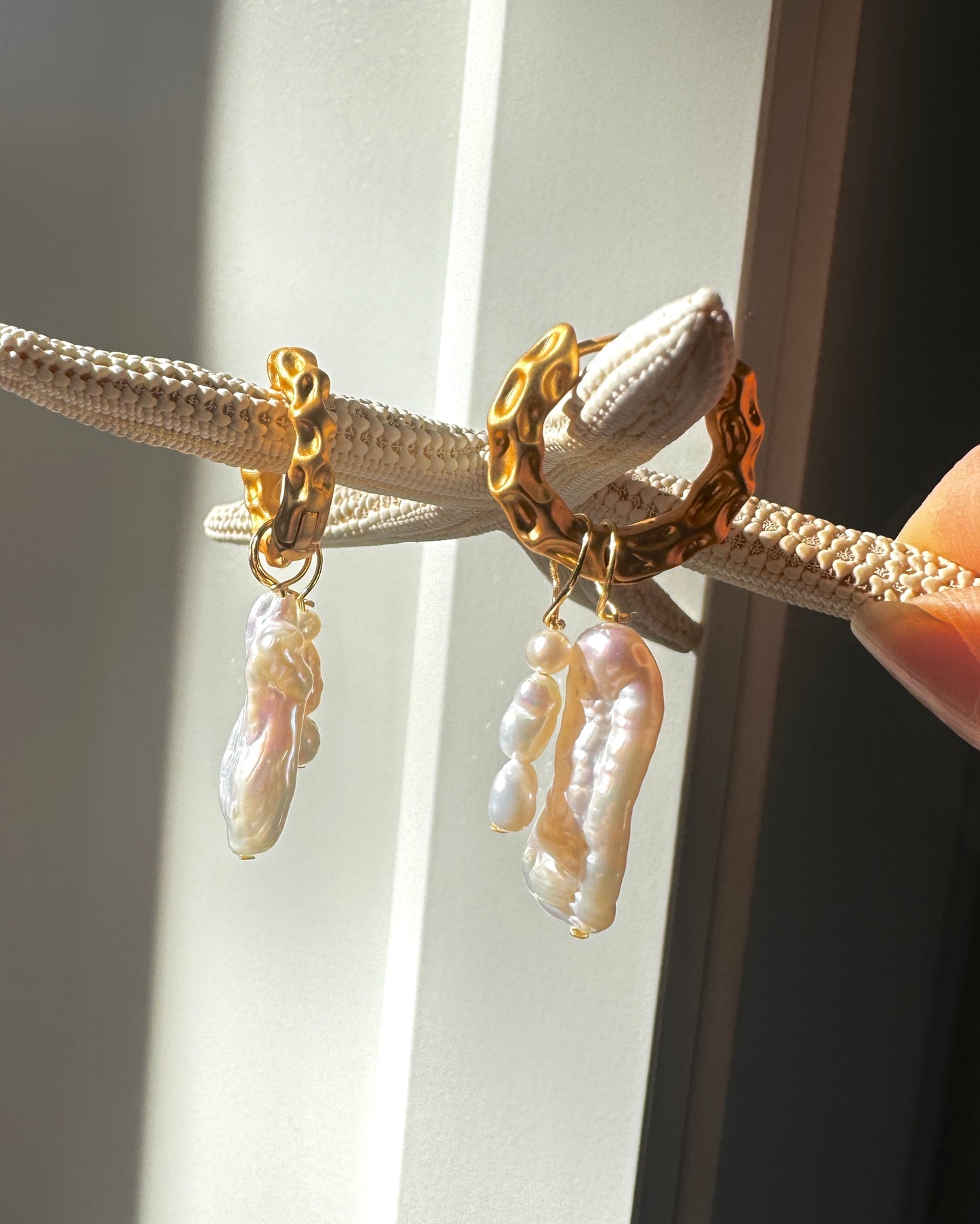PENDIENTES PERLAS DOBLE