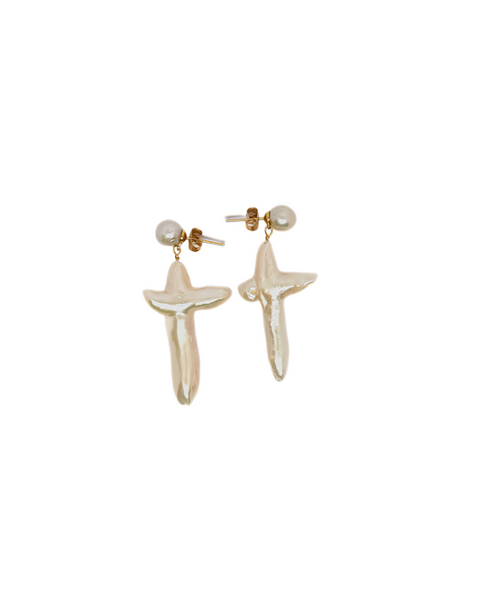 PENDIENTES PERLAS CRUZ